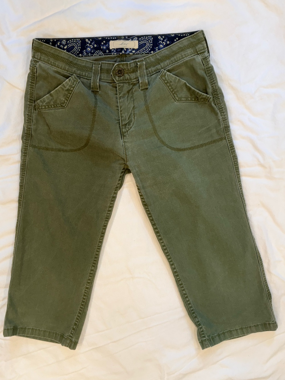 Levi’s Olive Green Utility Cargo Pants Size 8 Y2K Boho Straight Leg